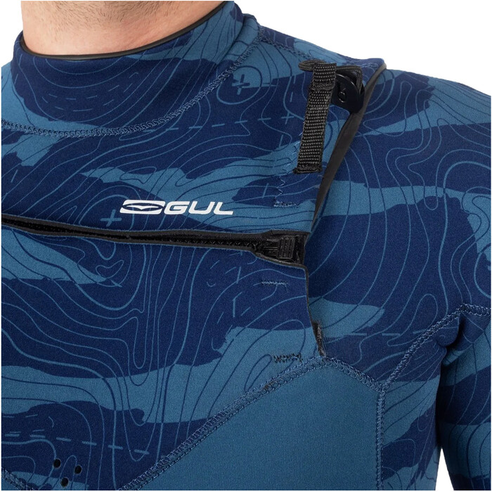 2024 Gul Response FX 3/2mm Chest Zip Wetsuit RE1240-C1 - Navy / Contourcamo